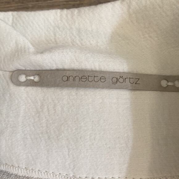 NWT Annette Gortz Luxury Women's Cream Colored Linen Jacket Size Small - Picture 3 of 7